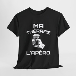 Tee-Shirt Ma Thérapie L'apéro idée cadeau amusant humour drole pour Homme ou Femme