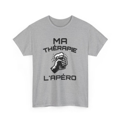 Tee-Shirt Ma Thérapie L'apéro idée cadeau humour drole amusant pour  Homme ou Femme