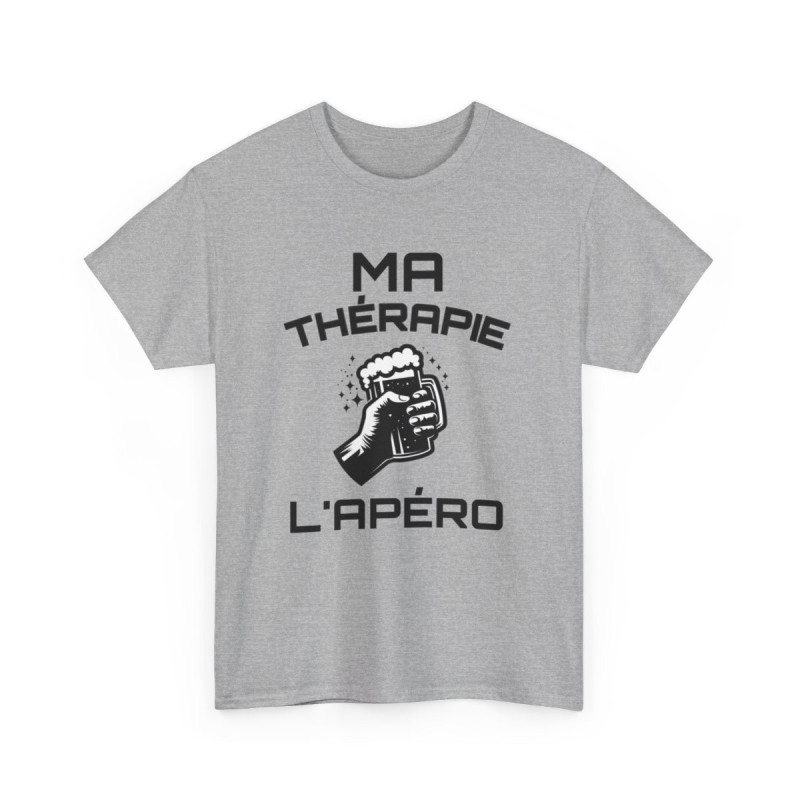 Tee-Shirt Ma Thérapie L'apéro idée cadeau humour drole amusant pour  Homme ou Femme