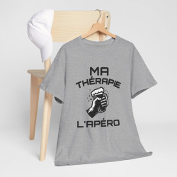 Tee-Shirt Ma Thérapie L'apéro idée cadeau humour drole amusant pour  Homme ou Femme