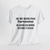 Tee-Shirt Homme Mode Économie d'Énergie - Pas Paresseux idée cadeau humour drole