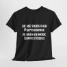 Tee Shirt Noir Homme Mode Économie d'Énergie - Pas Paresseux idée cadeau humour drole