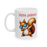 Mug Personnalisable Prénom Texte animal animaux  Écureuil Qui Dab pour enfant et adulte