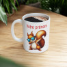 Mug Personnalisable Prénom Texte animal animaux  Écureuil Qui Dab pour enfant et adulte