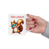 Mug Personnalisable Prénom Texte animal animaux  Écureuil Qui Dab pour enfant et adulte