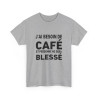 Tee-Shirt J'ai Besoin de Café et Personne Ne Sera Blessé idée cadeau humour drole amusant pour homme et femme