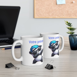 Mug Personnalisable Personnalisé Prénom Texte animal animaux Panda Qui Dab pour enfant et adulte