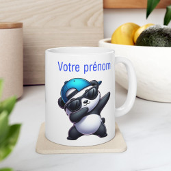 Mug Personnalisable Personnalisé Prénom Texte animal animaux Panda Qui Dab pour enfant et adulte