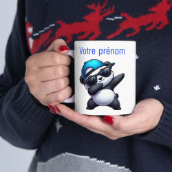 Mug Personnalisable Personnalisé Prénom Texte animal animaux Panda Qui Dab pour enfant et adulte