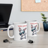 Mug Personnalisable Personnalisé Prénom Texte animal animaux  Lapin Qui Dab pour enfant et adulte