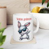 Mug Personnalisable Personnalisé Prénom Texte animal animaux  Lapin Qui Dab pour enfant et adulte