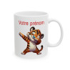 Mug Personnalisable Personnalisé Prénom Texte animal animaux Tigre Qui Dab pour enfant et adulte