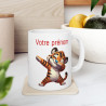 Mug Personnalisable Personnalisé Prénom Texte animal animaux Tigre Qui Dab pour enfant et adulte