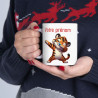 Mug Personnalisable Personnalisé Prénom Texte animal animaux Tigre Qui Dab pour enfant et adulte