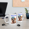 Mug Personnalisable Prénom Texte animaux animal Chien Qui Dab pour enfant et adulte