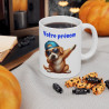Mug Personnalisable Prénom Texte animaux animal Chien Qui Dab pour enfant et adulte