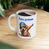 Mug Personnalisable Prénom Texte animaux animal Chien Qui Dab pour enfant et adulte