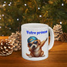 Mug Personnalisable Prénom Texte animaux animal Chien Qui Dab pour enfant et adulte