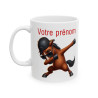 Mug Personnalisable personnalisé Prénom Texte animal animaux  Cheval Qui Dab pour enfant et adulte