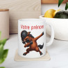 Mug Personnalisable personnalisé Prénom Texte animal animaux  Cheval Qui Dab pour enfant et adulte
