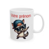 Mug Personnalisable Personnalisé Prénom Texte animal animaux Loup Qui Dab pour enfant et adulte