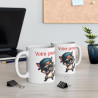 Mug Personnalisable Personnalisé Prénom Texte animal animaux Loup Qui Dab pour enfant et adulte