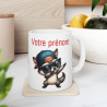 Mug Personnalisable Personnalisé Prénom Texte animal animaux Loup Qui Dab pour enfant et adulte