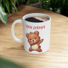 Mug Personnalisable Personnalisé Prénom Texte animal animaux Ours Qui Dab pour enfant et adulte