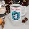 Mug Personnalisable Personnalisé Prénom Texte animal animaux Dauphin Qui Dab pour enfant et adulte