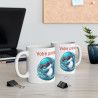 Mug Personnalisable Personnalisé Prénom Texte animal animaux Dauphin Qui Dab pour enfant et adulte