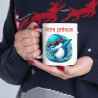 Mug Personnalisable Personnalisé Prénom Texte animal animaux Dauphin Qui Dab pour enfant et adulte