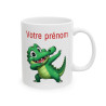 Mug Tasse Personnalisable Personnalisé Prénom Texte animal animaux Crocodile Qui Dab pour enfant et adulte