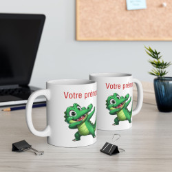 Mug Tasse Personnalisable Personnalisé Prénom Texte animal animaux Crocodile Qui Dab pour enfant et adulte