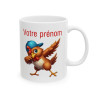 Mug Tasse Personnalisable Personnalisé Prénom Texte animal animaux Poule Qui Dab pour enfant et adulte