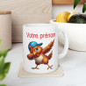 Mug Tasse Personnalisable Personnalisé Prénom Texte animal animaux Poule Qui Dab pour enfant et adulte