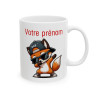 Mug Tasse Personnalisable Personnalisé Prénom Texte animal animaux Renard Qui Dab pour enfant et adulte