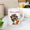Mug Tasse Personnalisable Personnalisé Prénom Texte animal animaux Renard Qui Dab pour enfant et adulte