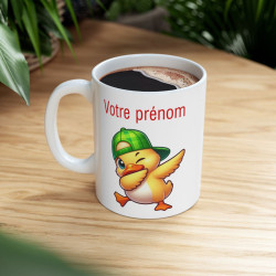 Mug Personnalisable Personnalisé Prénom Texte animal animaux Canard Qui Dab pour enfant et adulte