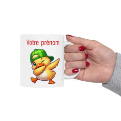 Mug Personnalisable Personnalisé Prénom Texte animal animaux Canard Qui Dab pour enfant et adulte