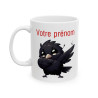 Mug Tasse Personnalisable Personnalisé Prénom Texte animal animaux Corbeau Qui Dab pour enfant et adulte