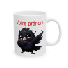 Mug Tasse Personnalisable Personnalisé Prénom Texte animal animaux Corbeau Qui Dab pour enfant et adulte