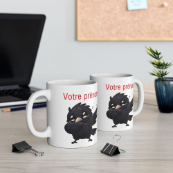 Mug Tasse Personnalisable Personnalisé Prénom Texte animal animaux Corbeau Qui Dab pour enfant et adulte