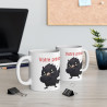 Mug Tasse Personnalisable Personnalisé Prénom Texte animal animaux Corbeau Qui Dab pour enfant et adulte