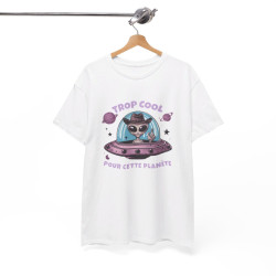 T shirt Alien Trop Cool Pour Cette Planète - Homme/Femme idée cadeau humour drôle amusant