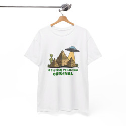 Tee shirt Alien Ovni Système Pyramidal  Soucoupe Volante Homme/Femme idée cadeau humour drole amusant
