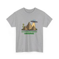 Tee shirt Alien Ovni Système Pyramidal  Soucoupe Volante Homme/Femme idée cadeau humour drole amusant