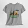 Tee shirt Alien Ovni Système Pyramidal  Soucoupe Volante Homme/Femme idée cadeau humour drole amusant
