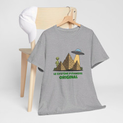 Tee shirt Alien Ovni Système Pyramidal  Soucoupe Volante Homme/Femme idée cadeau humour drole amusant