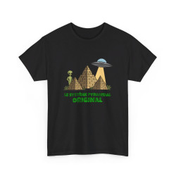 Tee shirt Alien Ovni Système Pyramidal  Soucoupe Volante Homme/Femme idée cadeau humour drole amusant