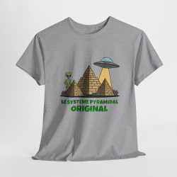 Tee shirt Alien Ovni Système Pyramidal  Soucoupe Volante Homme/Femme idée cadeau humour drole amusant